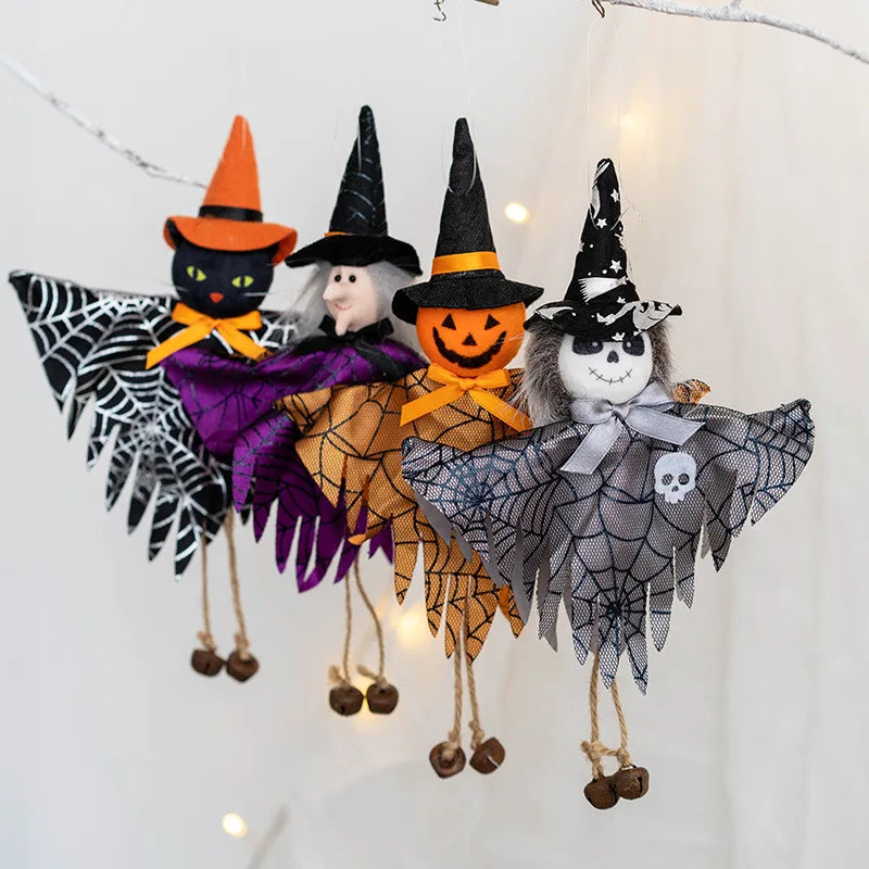 Halloween Decorative Pendant Ghost Festival Pumpkin Witch Pendant Bar Haunted House Layout Props Happy Helloween Party Decor