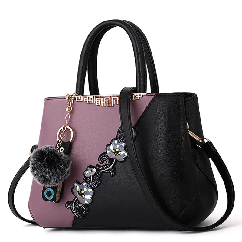 Embroidered Messenger Bags Women Leather Handbags Bags for Women 2021 Sac a Main Ladies Hand Bag Female Hand Bag New